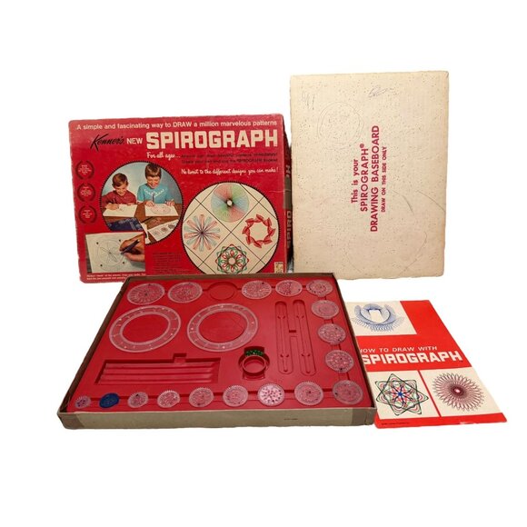 Vintage Kenners Spirograph Drawing Set 1967 Box & Instructions READ - Picture 1 of 9